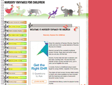 Tablet Screenshot of nursery-rhymes-children.com